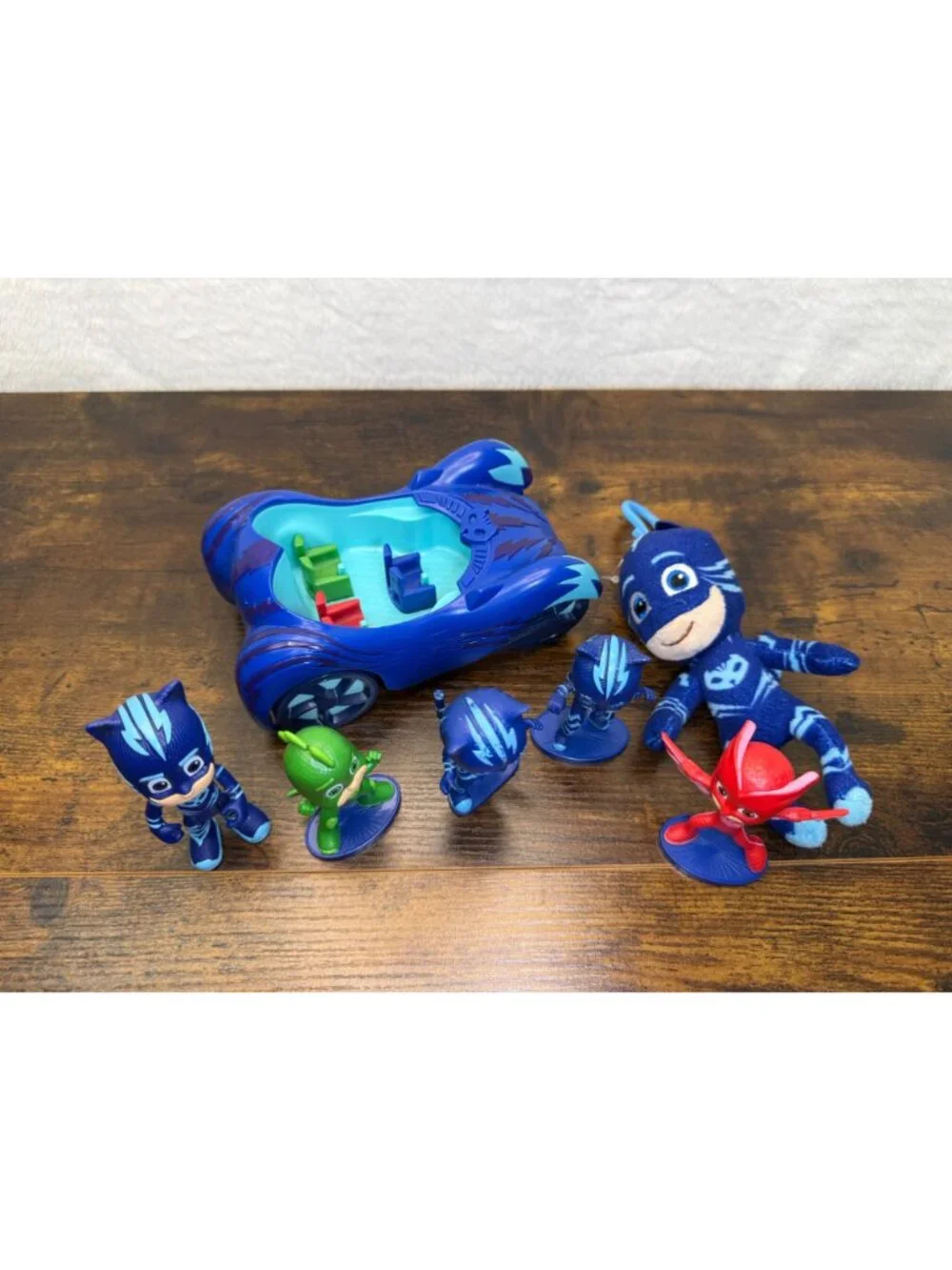 PJ Masks Catboy Car Toy Set With Figures & Plush - 7-Piece Play Bundle